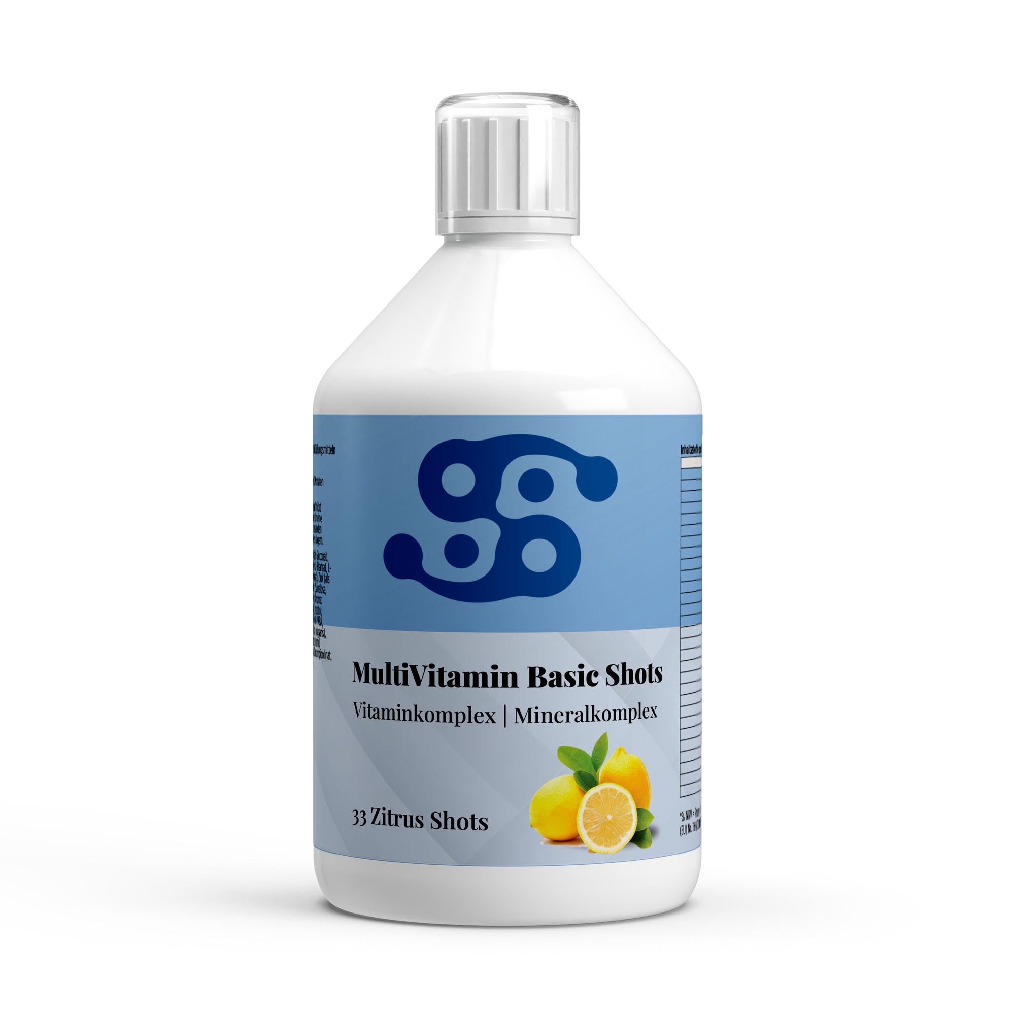 Multivitamin Basic Shots Plus+ 500ml Flasche – flüssiges Multivitamin Nahrungsergänzungsmittel