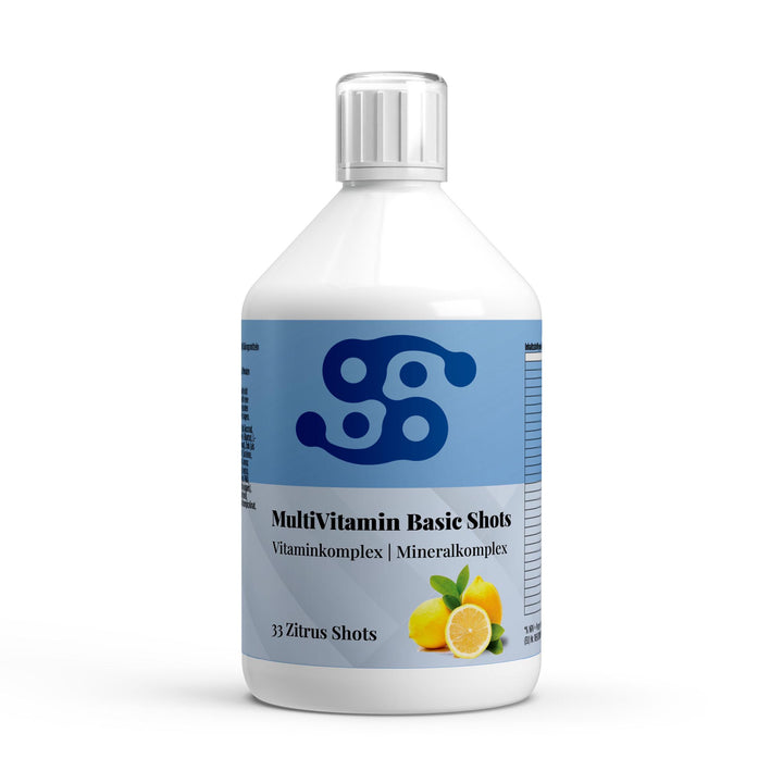 Multivitamin Basic Shots Plus+ 500ml Flasche – flüssiges Multivitamin Nahrungsergänzungsmittel