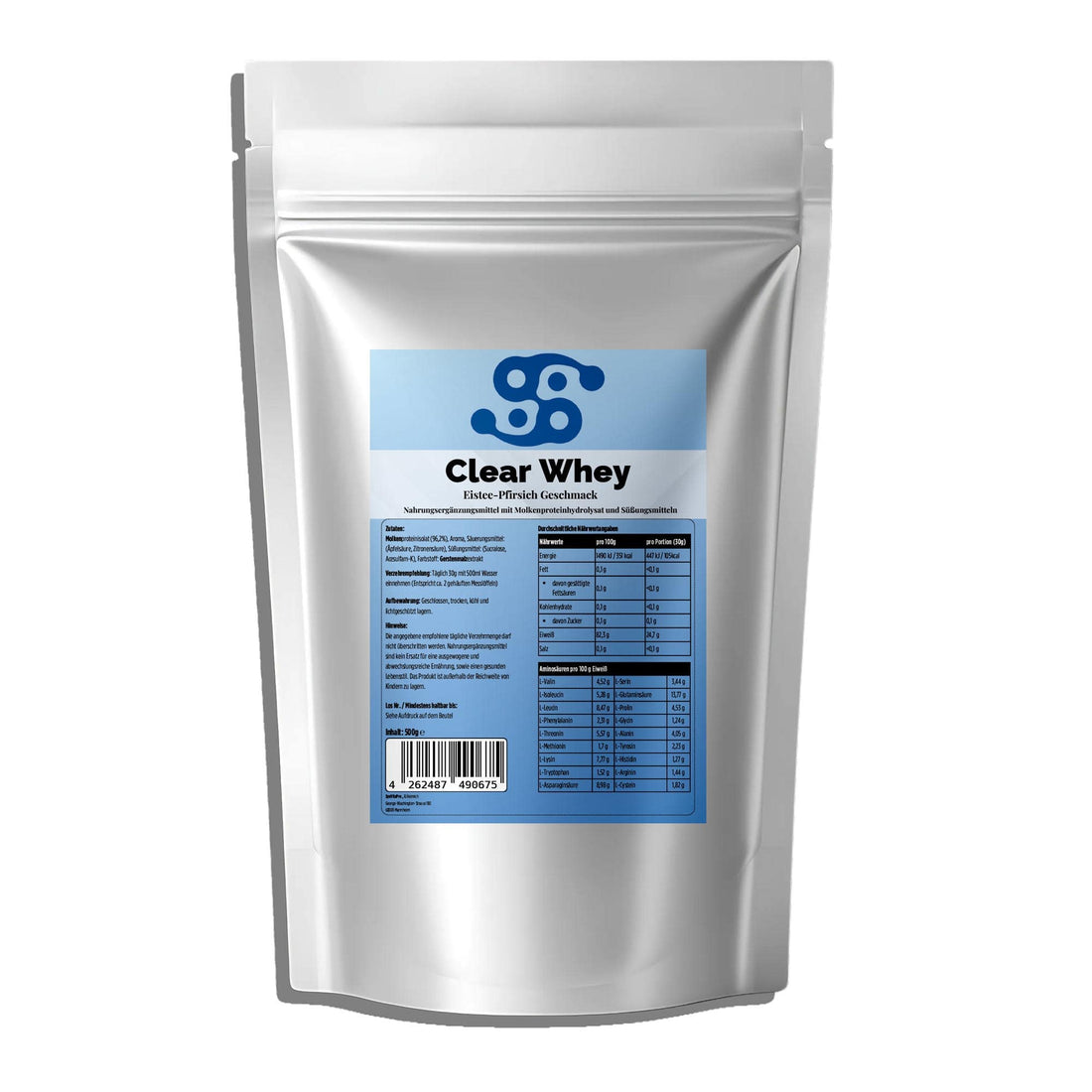 Cross Flow Whey Isolat Ice Tea Peach – mikrofiltriertes Protein mit fruchtig-frischer Note (500 g)